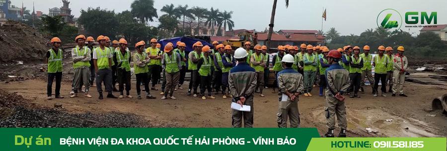 TẬP HUẤN CÔNG TÁC AN TOÀN VỆ SINH LAO ĐỘNG TẠI CÔNG TRÌNH BỆNH VIỆN ĐA KHOA QUỐC TẾ VĨNH BẢO