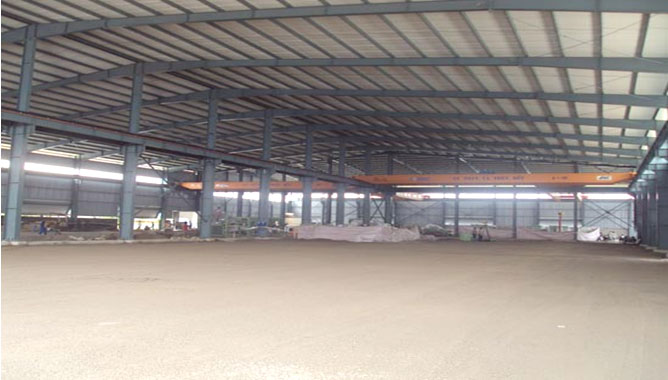 Nhà xưởng bảo quản ống Gang tại Hải Phòng