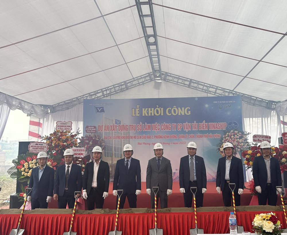 LỄ ĐỘNG THỔ CÔNG TRÌNH "XÂY DỰNG TRỤ SỞ LÀM VIỆC CÔNG TY CỔ PHẦN VẬN TẢI BIỂN VINASHIP"